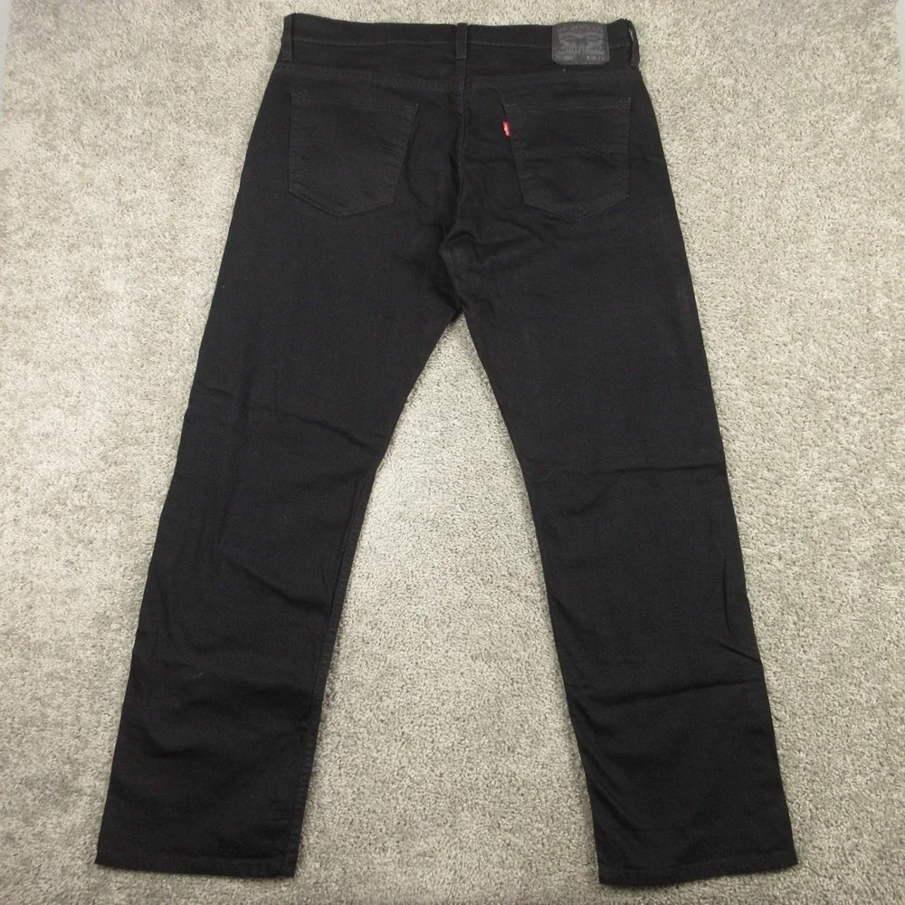 Levis Jeans Mens 36x34 Black 569 Loose Straight Baggy Cotton Comfort Denim Pants